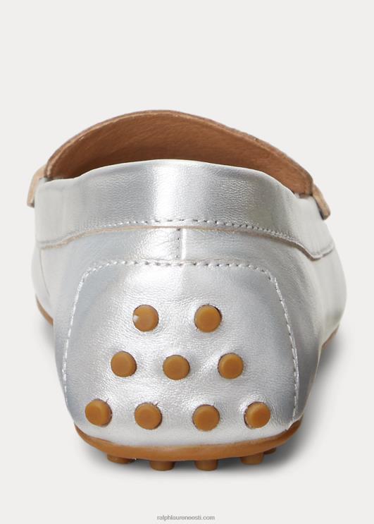 Ralph Lauren naised barnsbury metallist nappa nahast draiver PR0V5071 särav hõbe