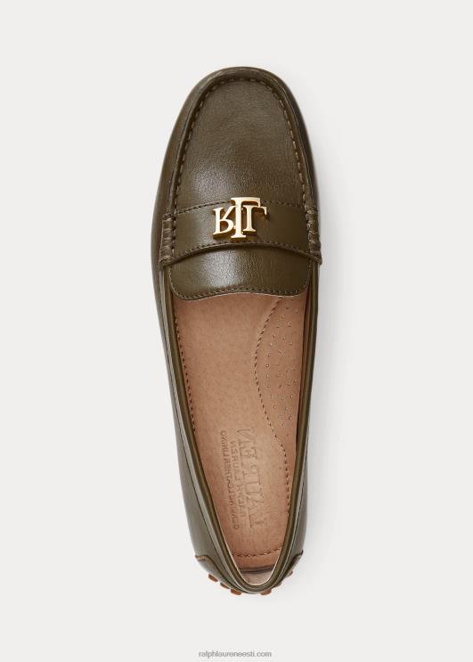 Ralph Lauren naised barnsbury nappa nahkjuht PR0V5078 botaaniline roheline