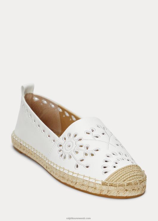 Ralph Lauren naised cameryn iii aasaga nahast espadrill PR0V5052 lumivalge