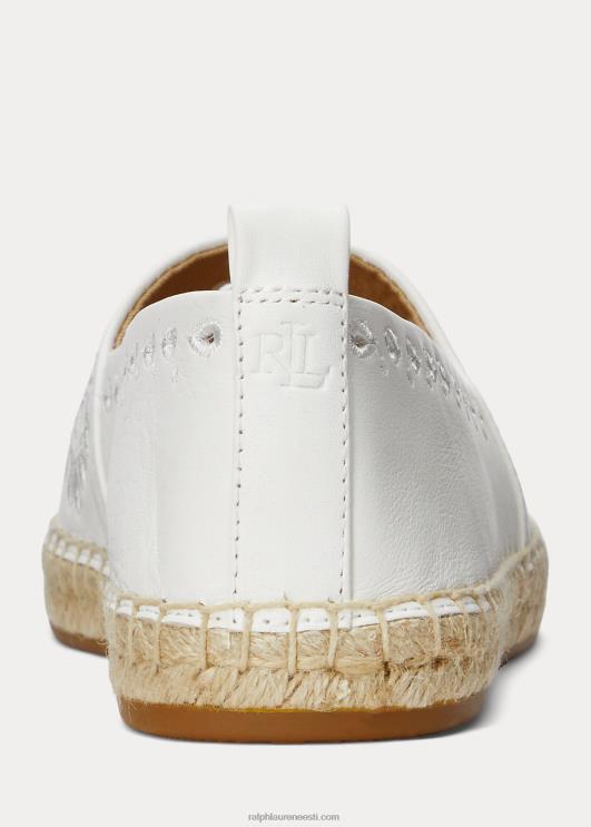 Ralph Lauren naised cameryn iii aasaga nahast espadrill PR0V5052 lumivalge