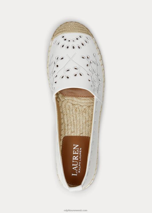Ralph Lauren naised cameryn iii aasaga nahast espadrill PR0V5052 lumivalge