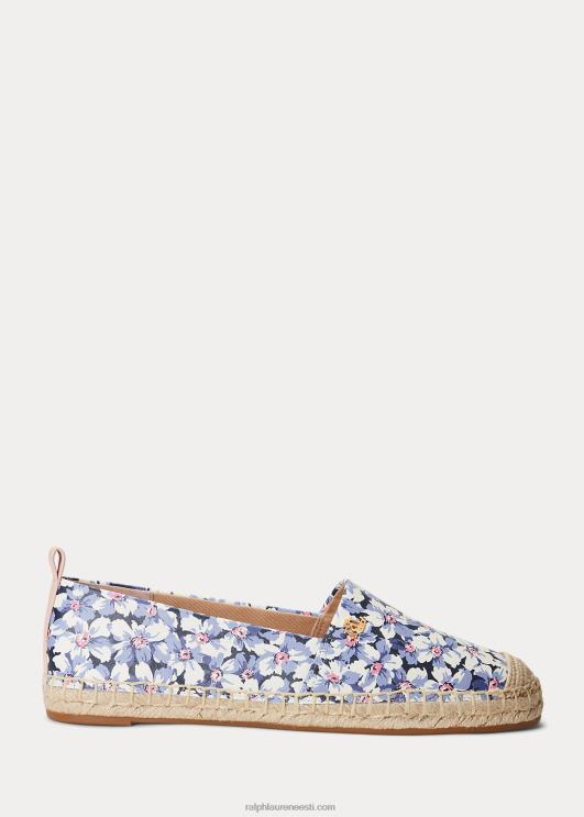 Ralph Lauren naised cameryn iii lilleline nahast espadrill PR0V5066 sinine/kreem/roosa