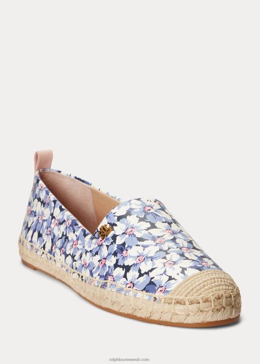 Ralph Lauren naised cameryn iii lilleline nahast espadrill PR0V5066 sinine/kreem/roosa
