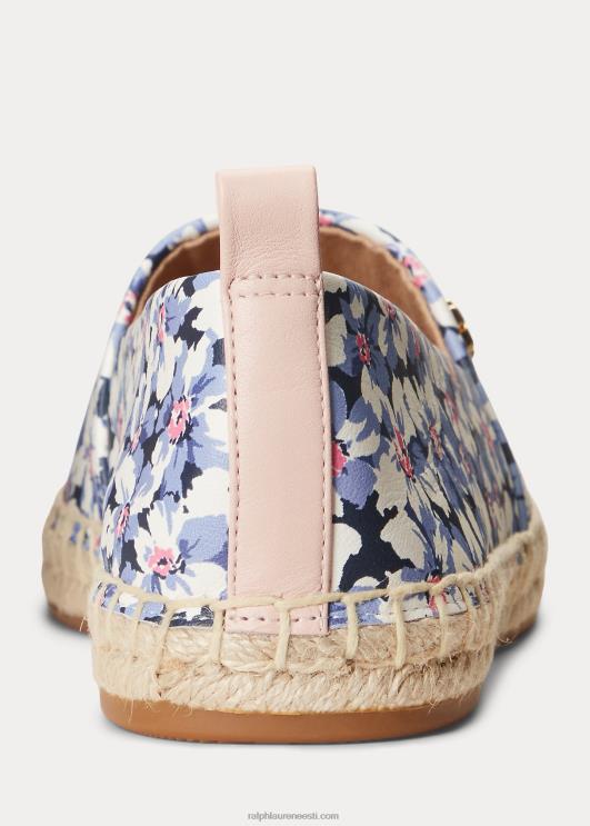 Ralph Lauren naised cameryn iii lilleline nahast espadrill PR0V5066 sinine/kreem/roosa