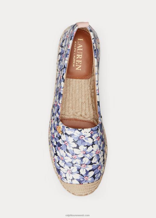Ralph Lauren naised cameryn iii lilleline nahast espadrill PR0V5066 sinine/kreem/roosa