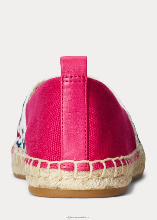 Ralph Lauren naised caylee iv lõuend espadrill PR0V5064 sport roosa/multi