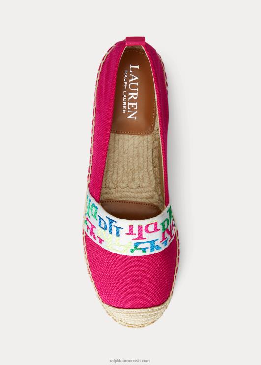 Ralph Lauren naised caylee iv lõuend espadrill PR0V5064 sport roosa/multi