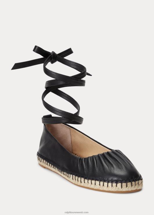 Ralph Lauren naised cecilia nappa nahast pitsiline espadrill PR0V5056 must