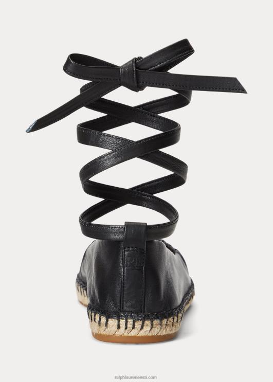 Ralph Lauren naised cecilia nappa nahast pitsiline espadrill PR0V5056 must