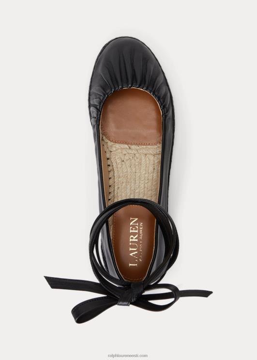 Ralph Lauren naised cecilia nappa nahast pitsiline espadrill PR0V5056 must