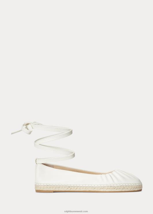 Ralph Lauren naised cecilia nappa nahast pitsiline espadrill PR0V5057 vanilje