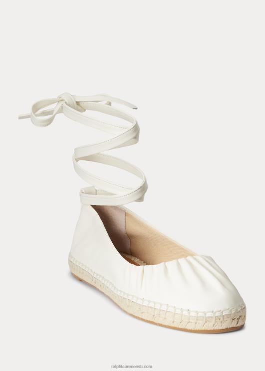 Ralph Lauren naised cecilia nappa nahast pitsiline espadrill PR0V5057 vanilje