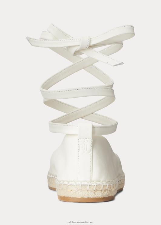 Ralph Lauren naised cecilia nappa nahast pitsiline espadrill PR0V5057 vanilje