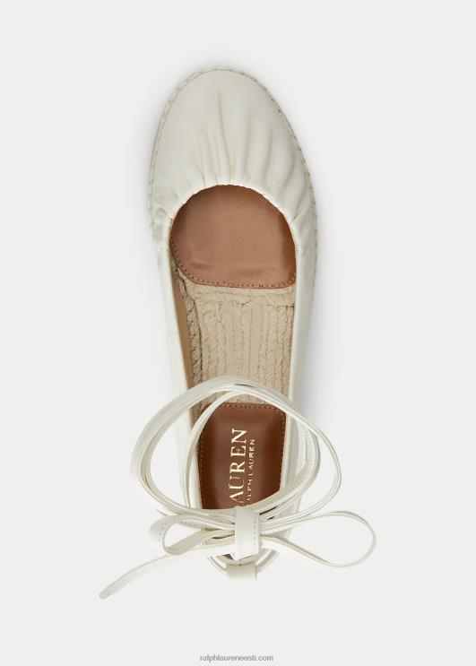 Ralph Lauren naised cecilia nappa nahast pitsiline espadrill PR0V5057 vanilje