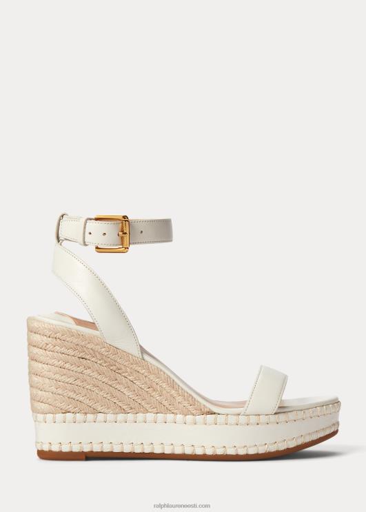 Ralph Lauren naised hilarie nahast espadrill PR0V5036 lumivalge