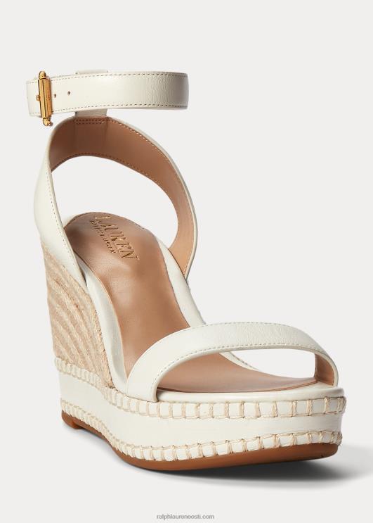 Ralph Lauren naised hilarie nahast espadrill PR0V5036 lumivalge