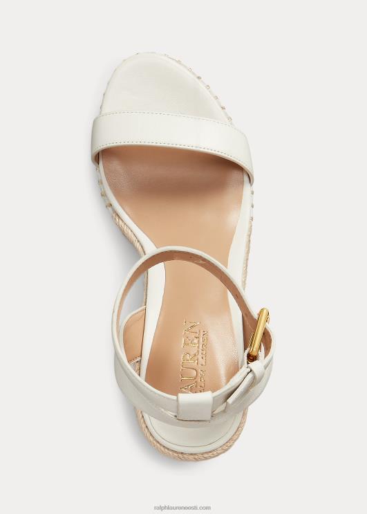 Ralph Lauren naised hilarie nahast espadrill PR0V5036 lumivalge