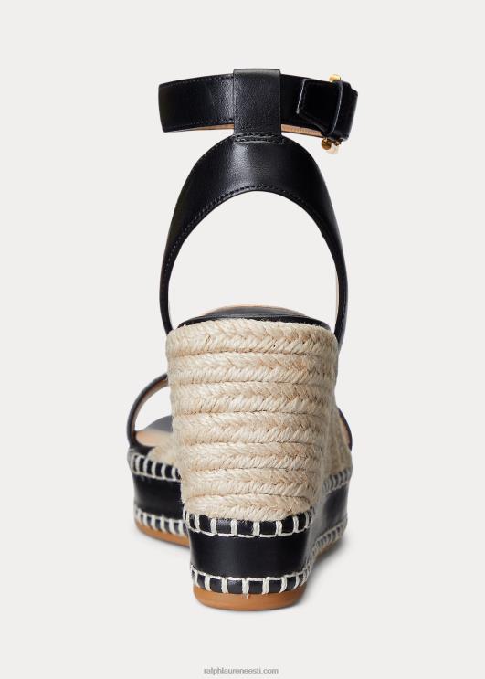 Ralph Lauren naised hilarie nahast espadrill PR0V5037 must