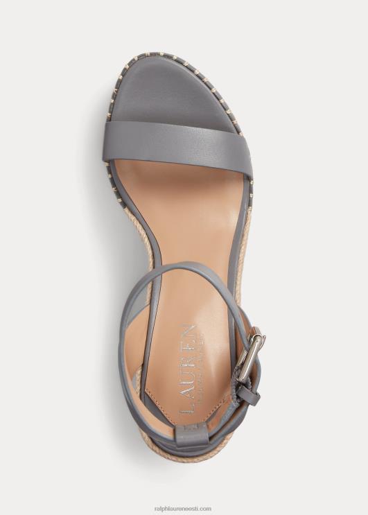 Ralph Lauren naised hilarie nahast espadrill PR0V5038 ookean