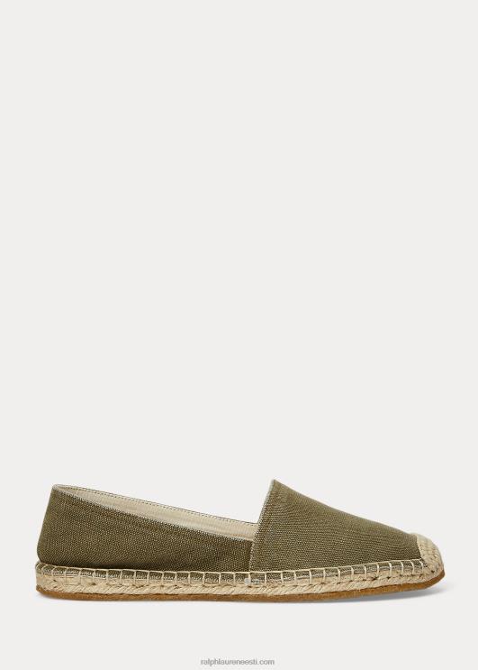 Ralph Lauren naised lõuend espadrill PR0V4984 oliivikarva