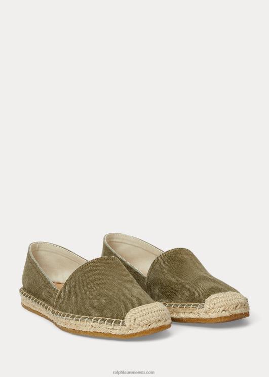 Ralph Lauren naised lõuend espadrill PR0V4984 oliivikarva