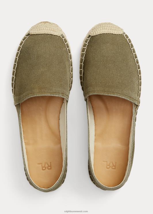 Ralph Lauren naised lõuend espadrill PR0V4984 oliivikarva