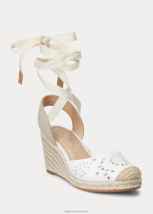 Ralph Lauren naised paislee aasa nappa nahast espadrill PR0V5040 lumivalge