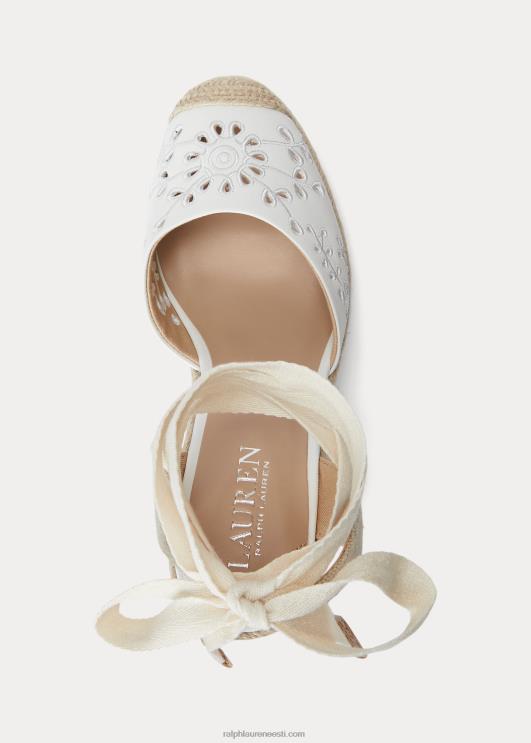 Ralph Lauren naised paislee aasa nappa nahast espadrill PR0V5040 lumivalge