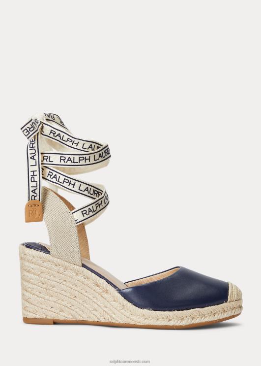 Ralph Lauren naised paislee nahast espadrill PR0V5044 rafineeritud merevägi