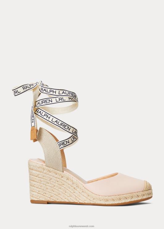 Ralph Lauren naised paislee nappa nahast espadrill PR0V5042 heleroosa