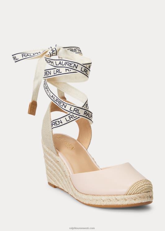 Ralph Lauren naised paislee nappa nahast espadrill PR0V5042 heleroosa