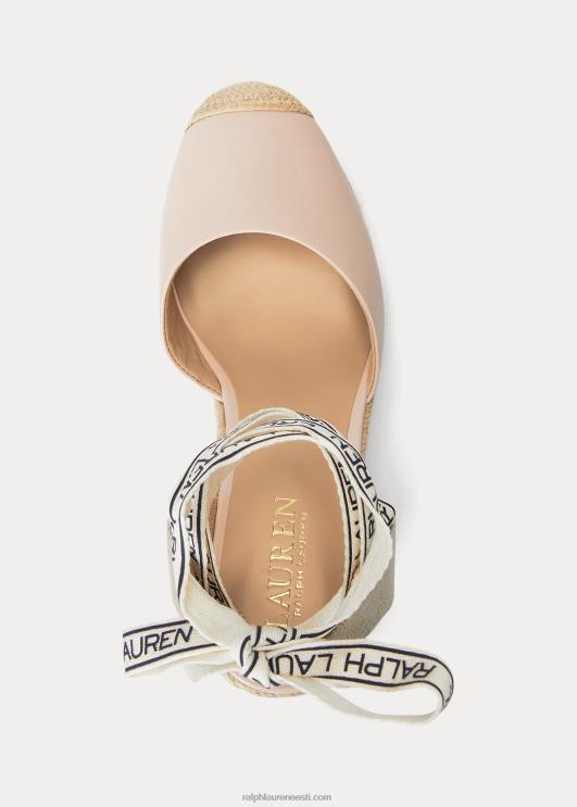 Ralph Lauren naised paislee nappa nahast espadrill PR0V5042 heleroosa
