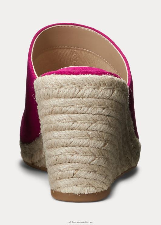 Ralph Lauren naised pennie seemisnahast espadrill PR0V5047 fuschia mari