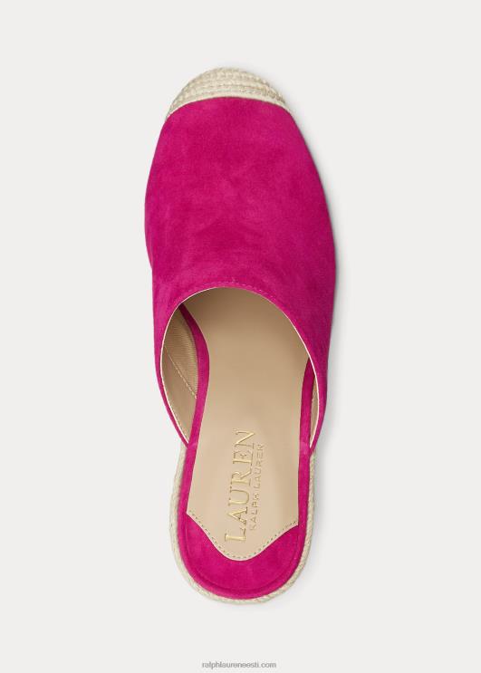 Ralph Lauren naised pennie seemisnahast espadrill PR0V5047 fuschia mari