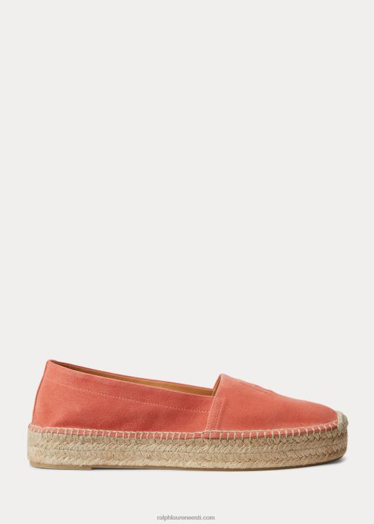 Ralph Lauren naised saunders kitse-seemisnahast espadrill PR0V9675 melon