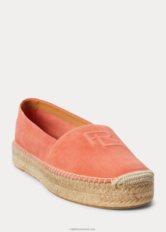 Ralph Lauren naised saunders kitse-seemisnahast espadrill PR0V9675 melon