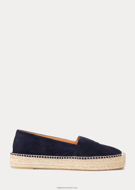 Ralph Lauren naised saunders kitse-seemisnahast espadrill PR0V9676 merevägi