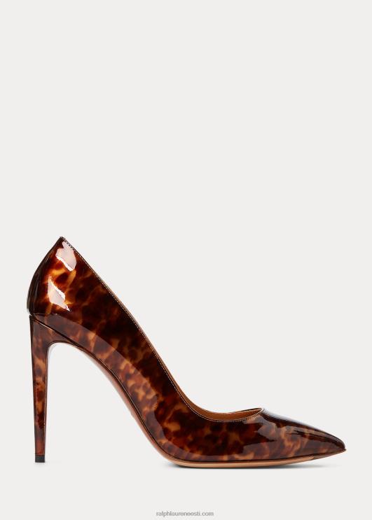 Ralph Lauren naised Celia patent vasikanaha pump PR0V9698 pruun multi