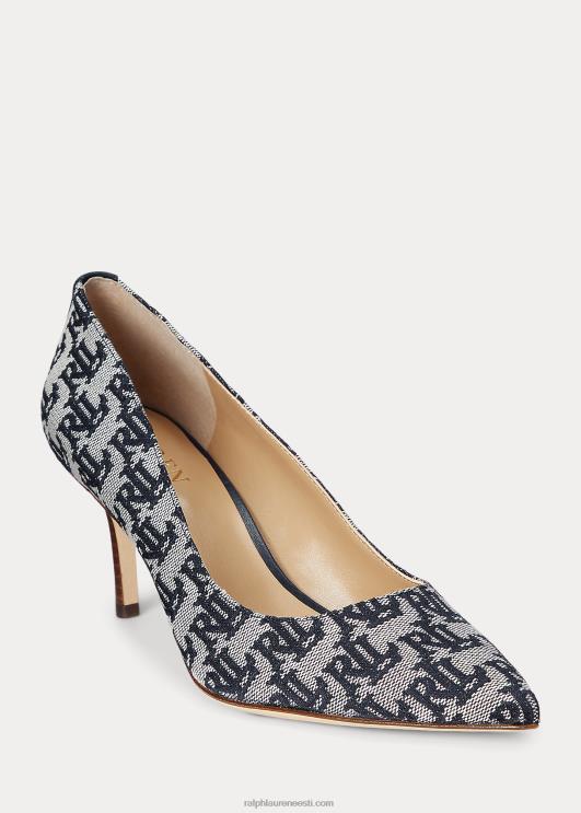 Ralph Lauren naised Lanette monogramm žakaarpump PR0V5107 merevägi