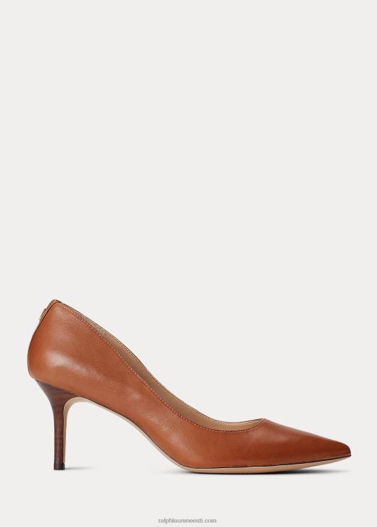 Ralph Lauren naised Lanette nahast pump PR0V5096 sügav sadulapruun