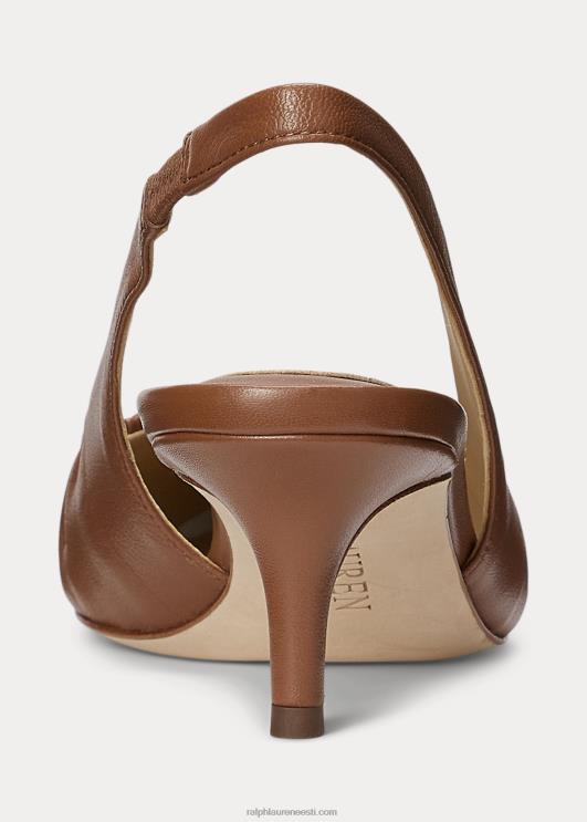 Ralph Lauren naised lolah nappa nahast slingback pump PR0V5031 sügav sadulapruun