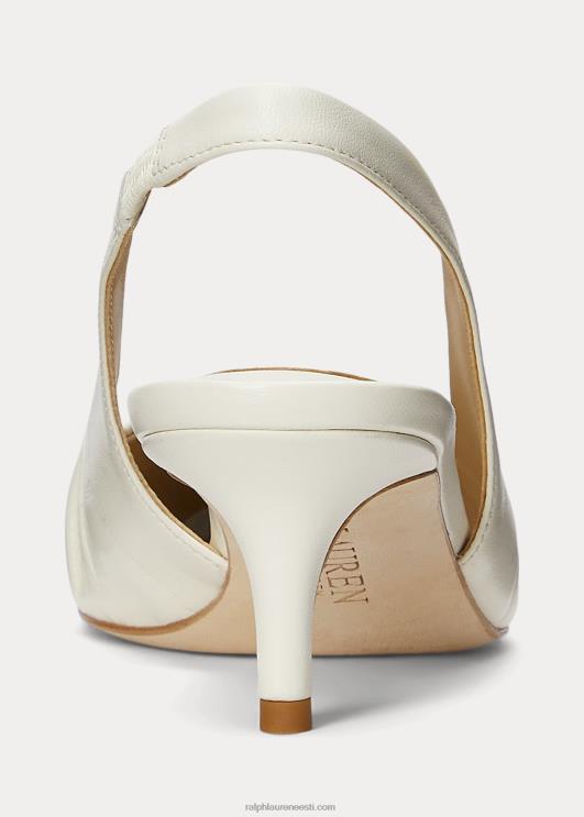 Ralph Lauren naised lolah nappa nahast slingback pump PR0V5032 vanilje