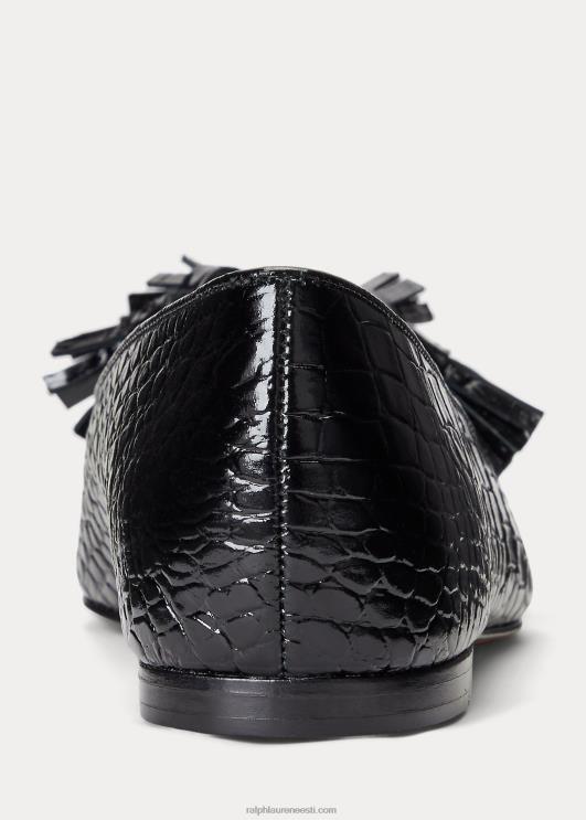 Ralph Lauren naised ashtyn reljeefsest nahast loafer PR0V9614 must