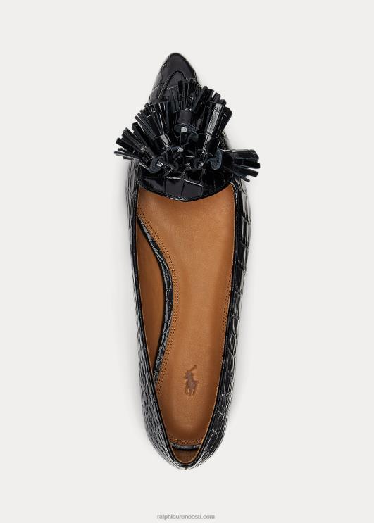 Ralph Lauren naised ashtyn reljeefsest nahast loafer PR0V9614 must