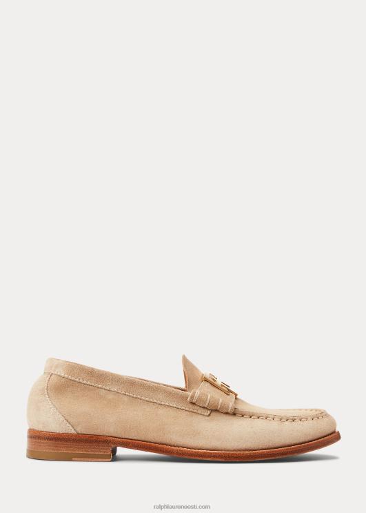 Ralph Lauren naised harlan vasikas-seemisnahast loafer PR0V9684 kahvatu mesi