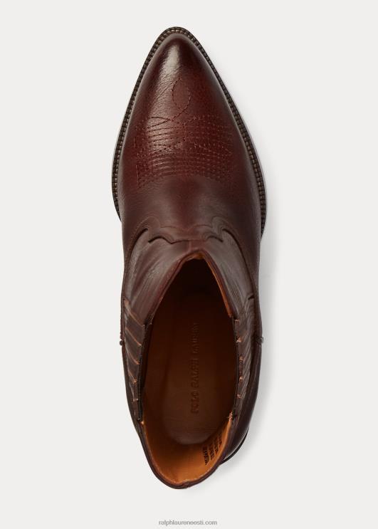 Ralph Lauren naised Lowrey nahast kauboisaabas PR0V5121 tume konjak