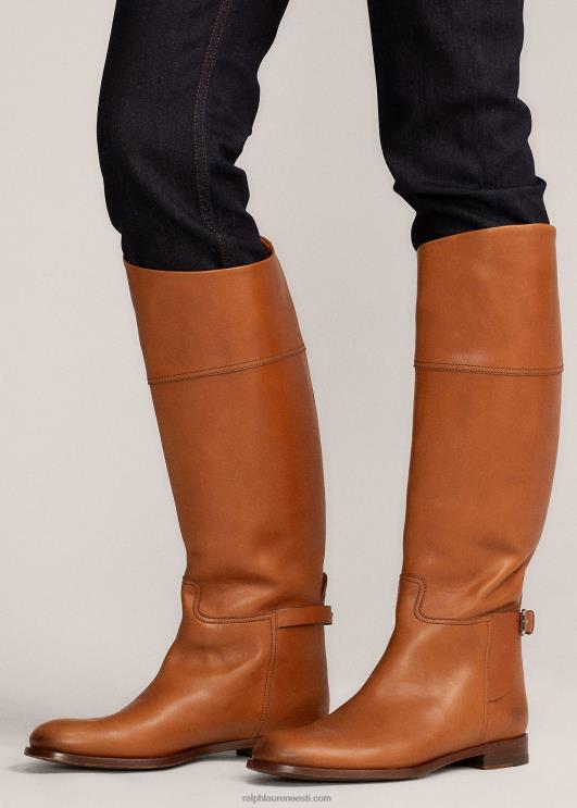 Ralph Lauren naised Sallen vasikanahast ratsasaabas PR0V9708 tan