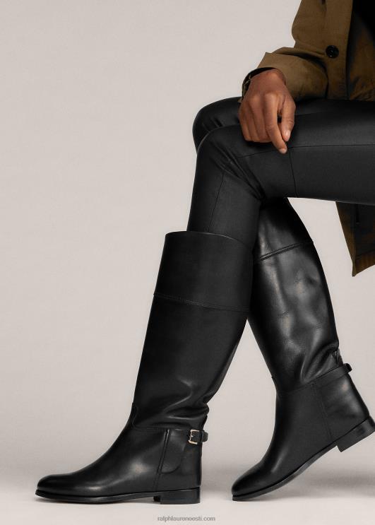 Ralph Lauren naised Sallen vasikanahast ratsasaabas PR0V9709 must