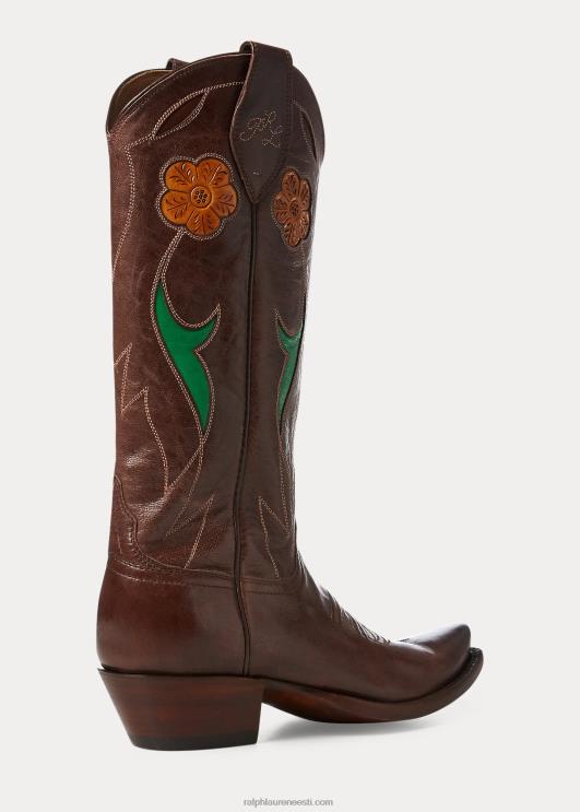 Ralph Lauren naised selene nahast kauboisaabas PR0V9634 šokolaadipruun