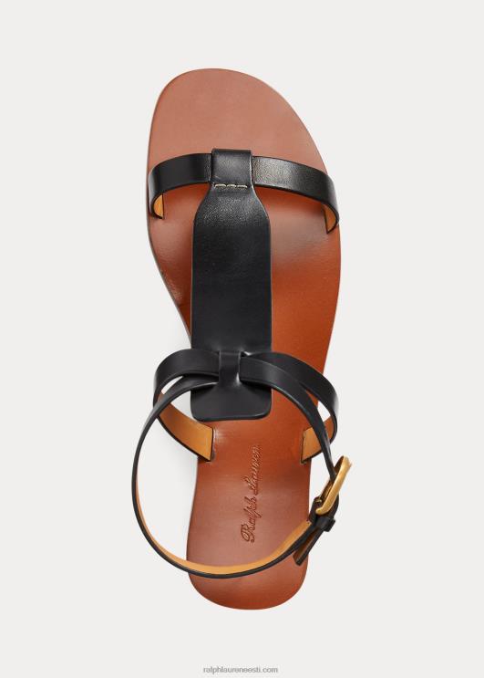 Ralph Lauren naised Dyllon poleeritud vasikanahast sandaal PR0V9651 must